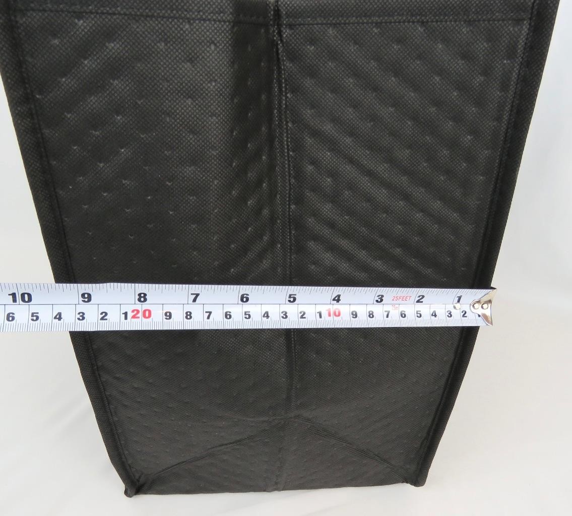 INSULATED Grocery Bag Reusable Large Cooler Shopping Tote BLACK SRF Logo
