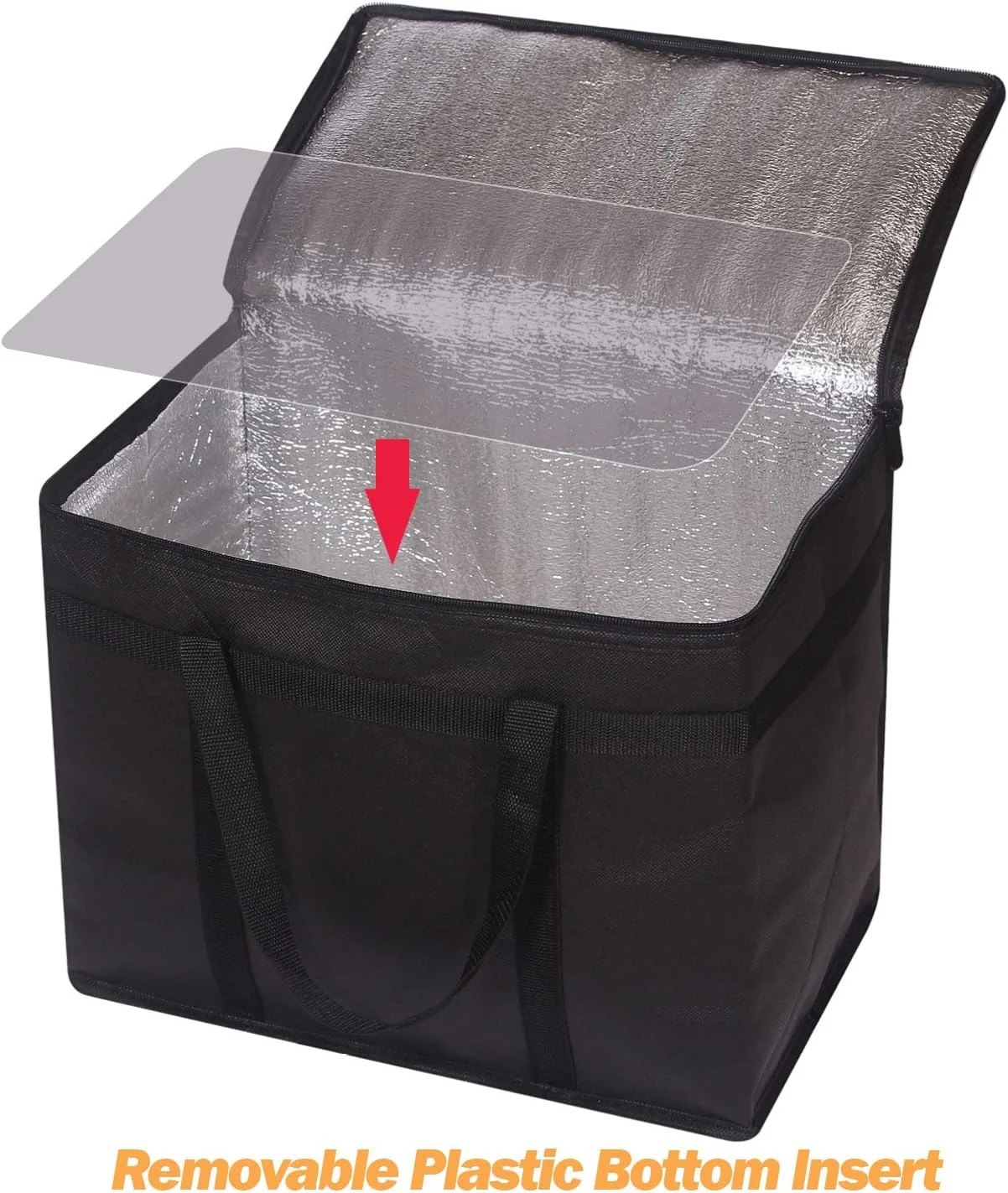 DIOMMELL XL Insulated Reusable Grocery Bags with Sturdy Zipper Reinforced Bottom