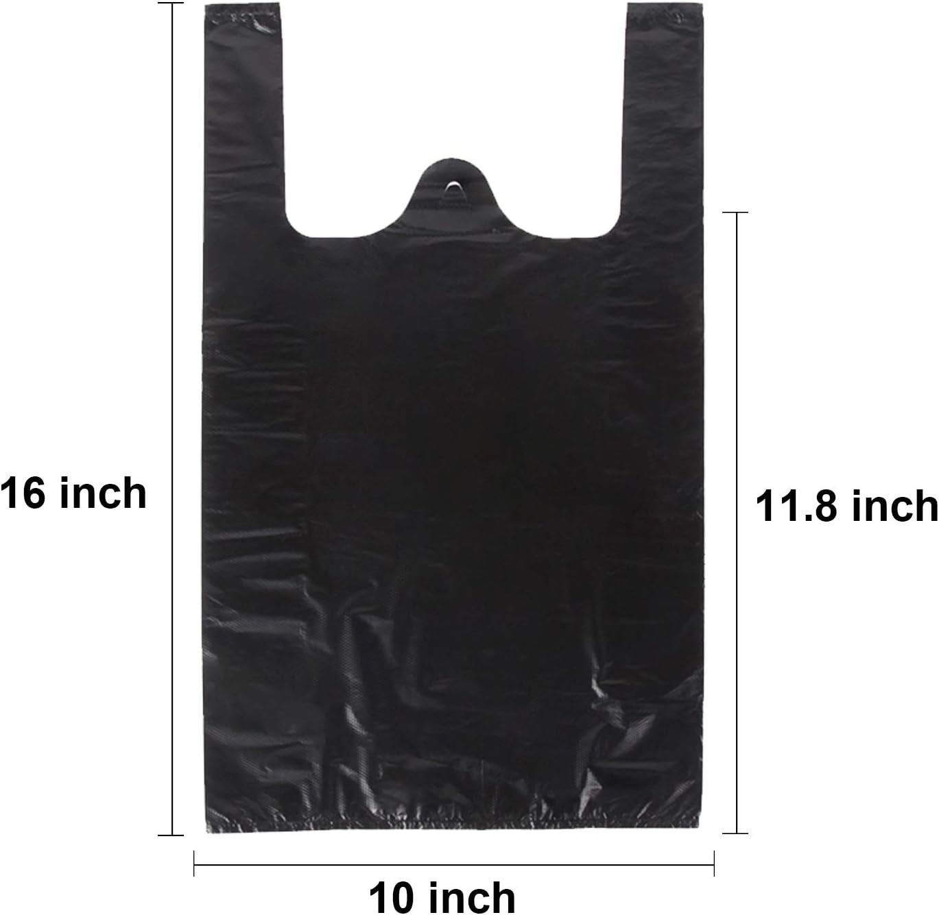 Black Plastic Grocery Bags with Handles Pet Poop Bags in Bulk, Bolsas De