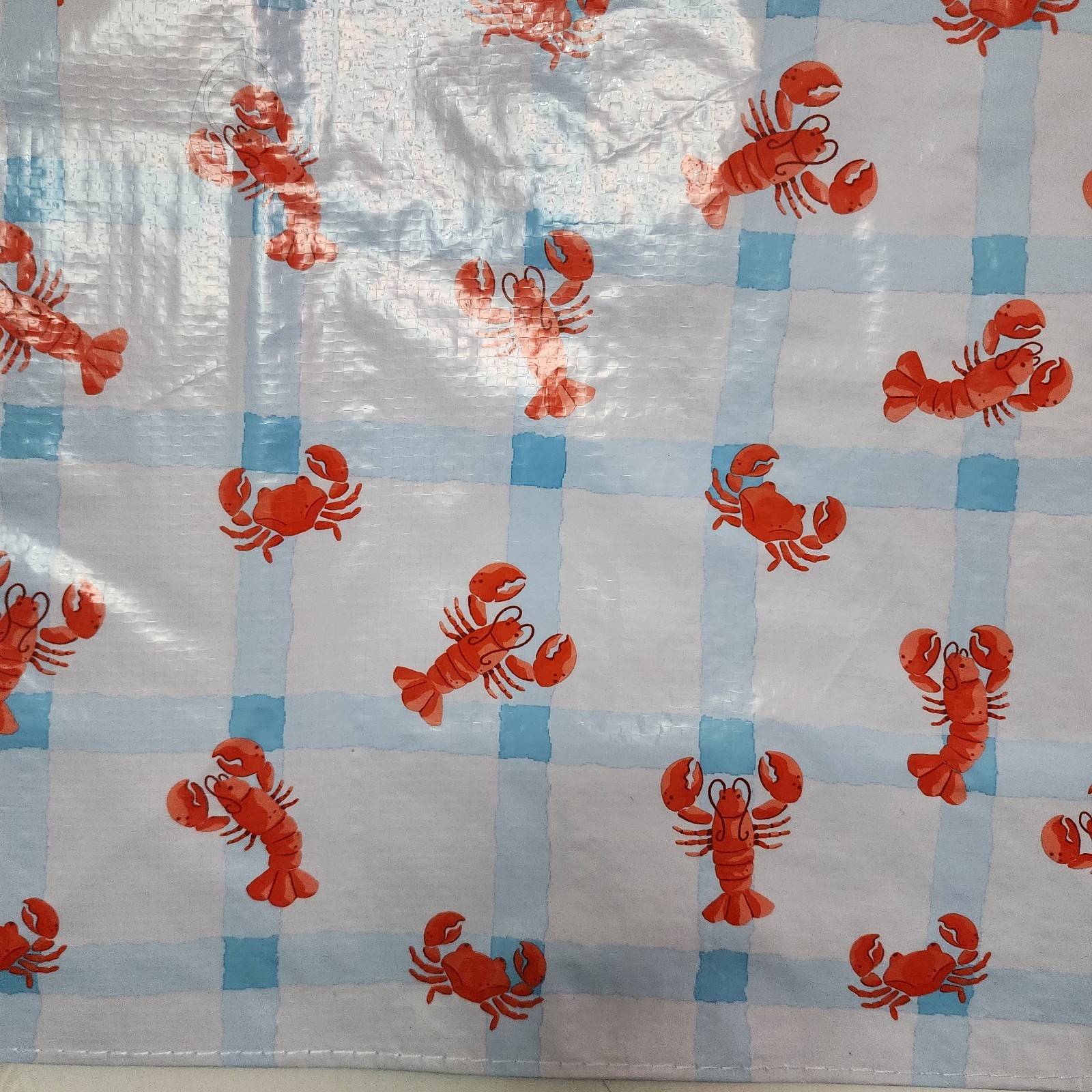 Tesco Lobsters Crabs Tote Bag Crustaceans Sealife Claw Red White Blue New 2025