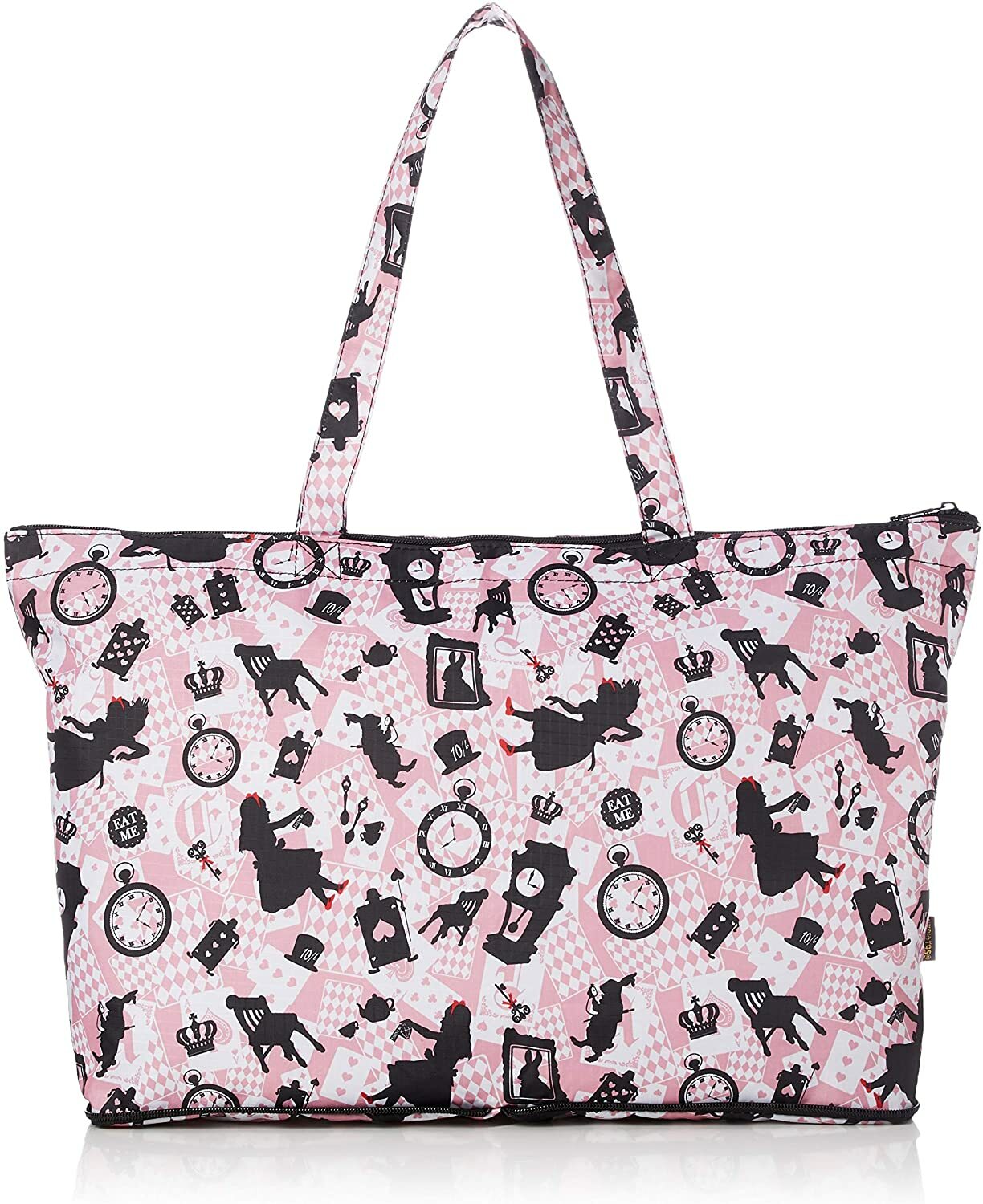 HAPITAS Eco Friendly Tote Travel Bag Alice in Wonderland Pink 20L