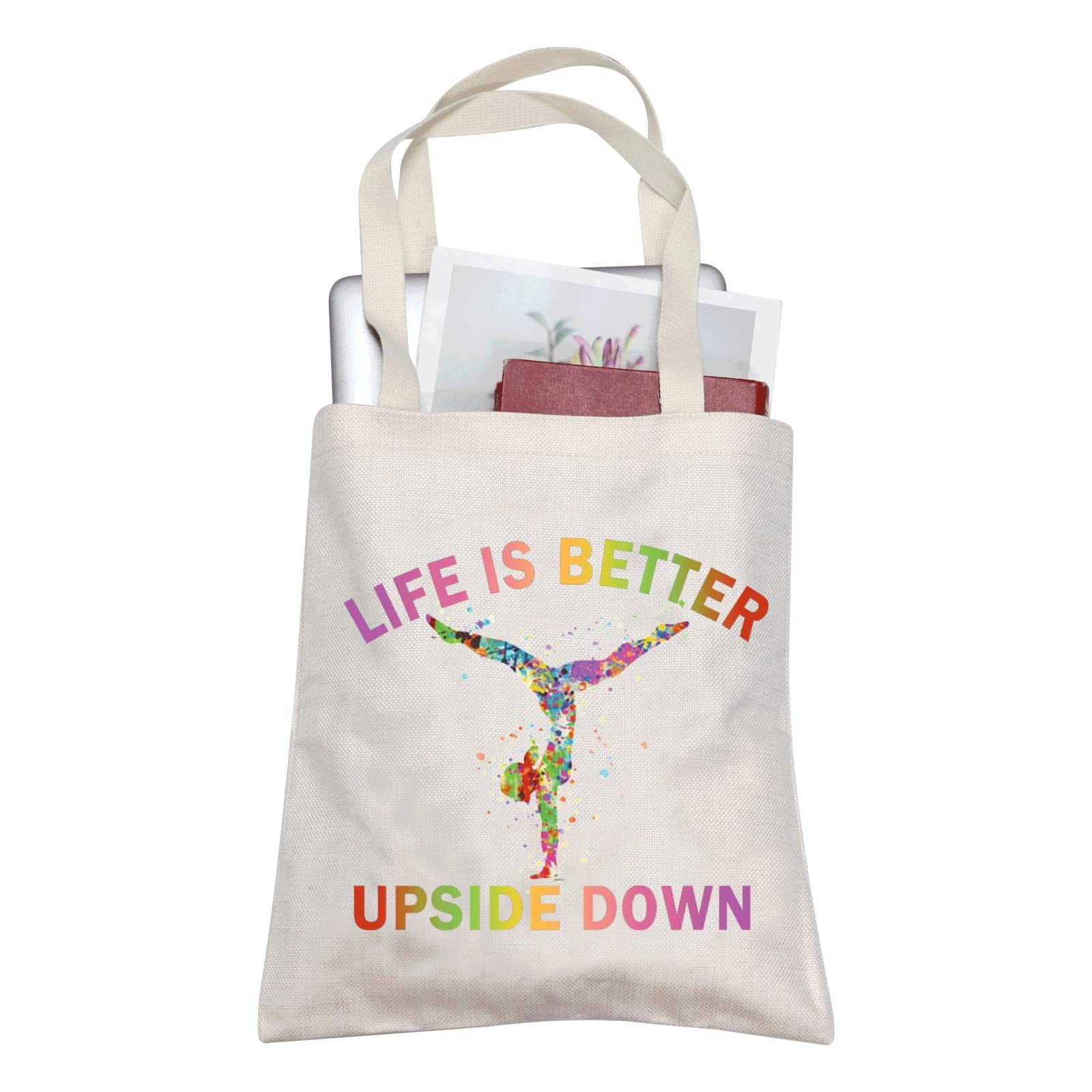 FOTAP Gymnast Cosmetic Bag Inspirational Gift 8 x 7 x 9 inches, White