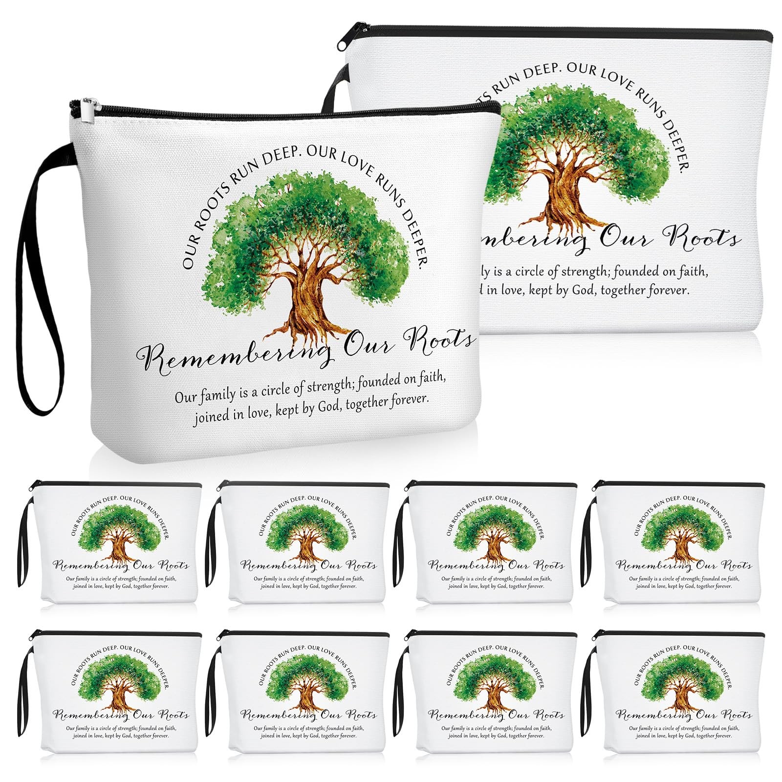 Kacctyen 10 Pcs Family Reunion Party Favors Bulk Remembering white and green