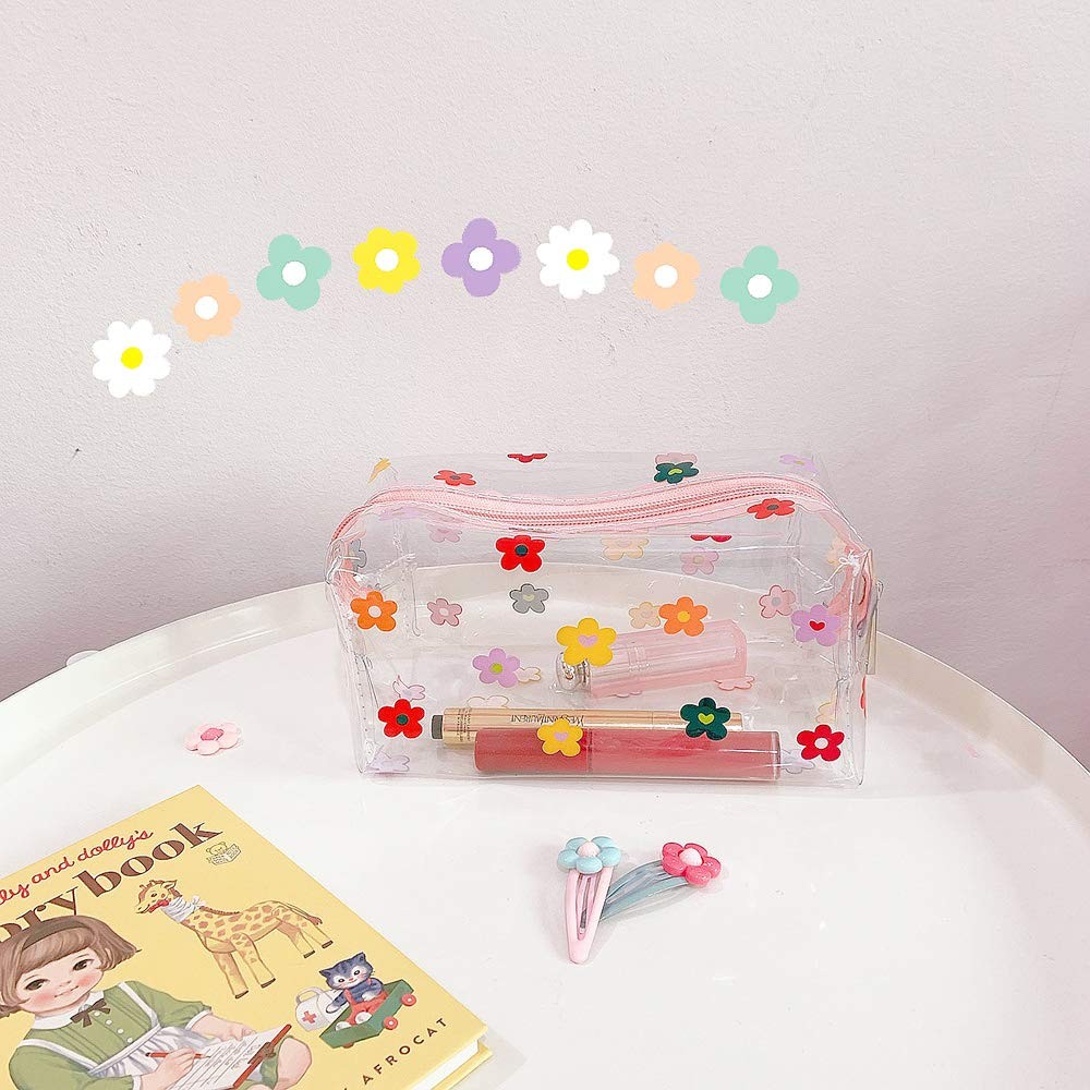 Cute Crystal Clear Cosmetic Bags, Travel Toiletry Makeup