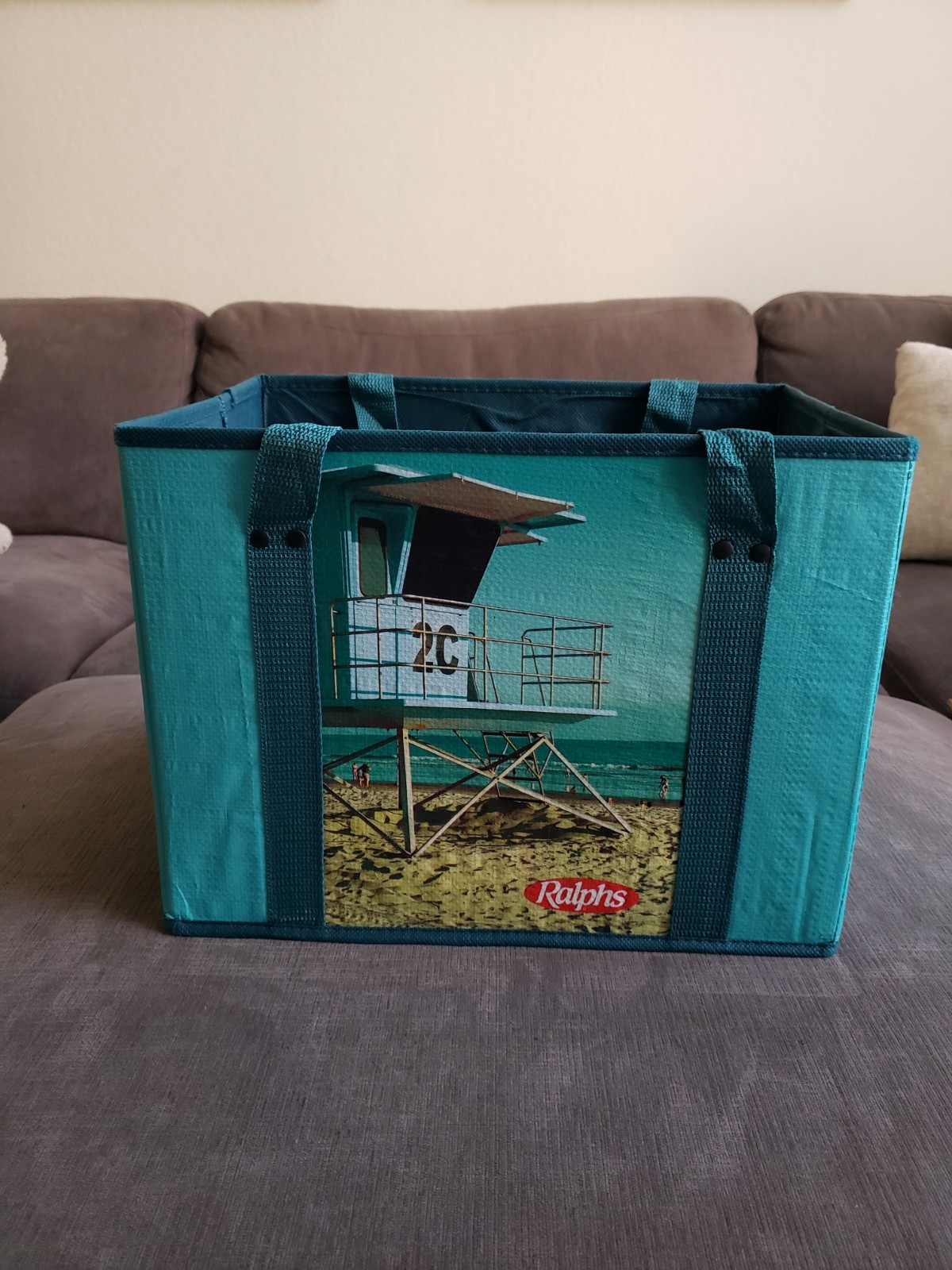 RARE! Set Of 2 Ralphs Grocery Supermarket Reuseable Shopping Totes – Beach…
