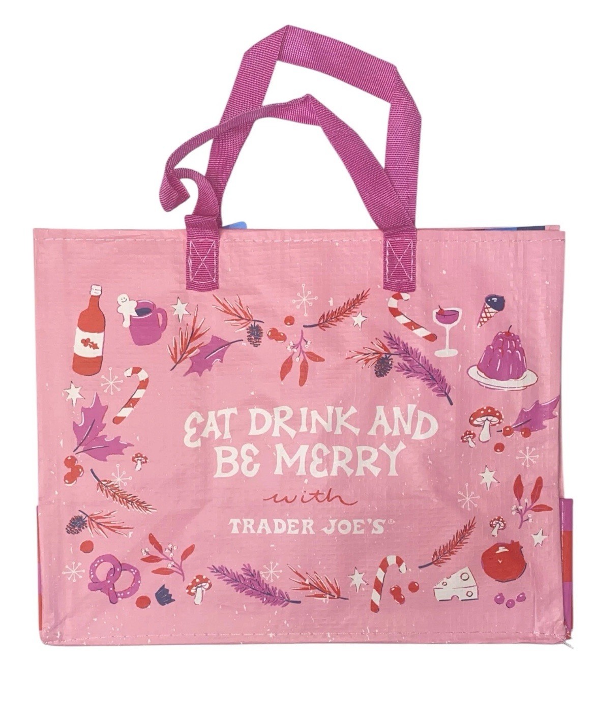 Trader Joe’s Reusable Gift Bag Holiday Set Of 3 NWT