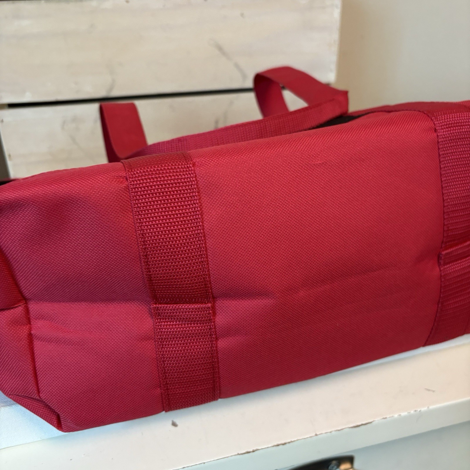 TRADER JOE’S XL Red & Black INSULATED Cooler Tote Bag NWOT