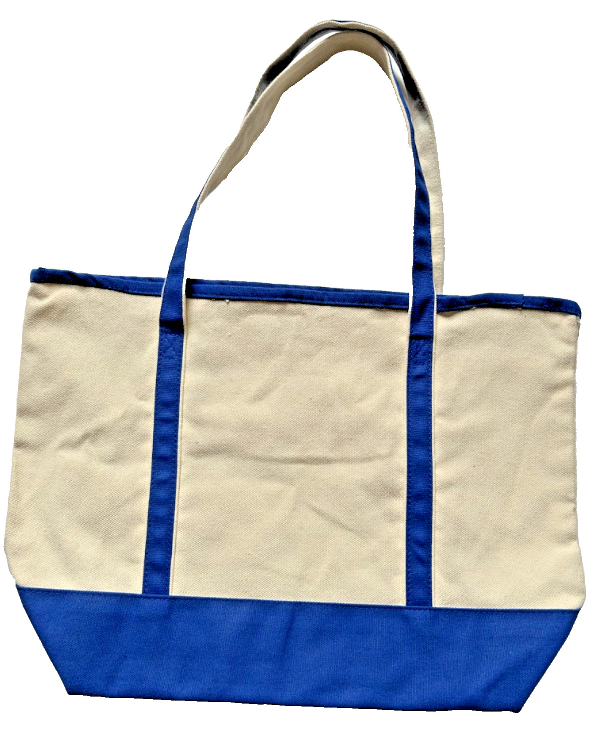 “Book Shark” Natural/Blue Canvas Bag Cloth Shopping Tote Reusable Back to School