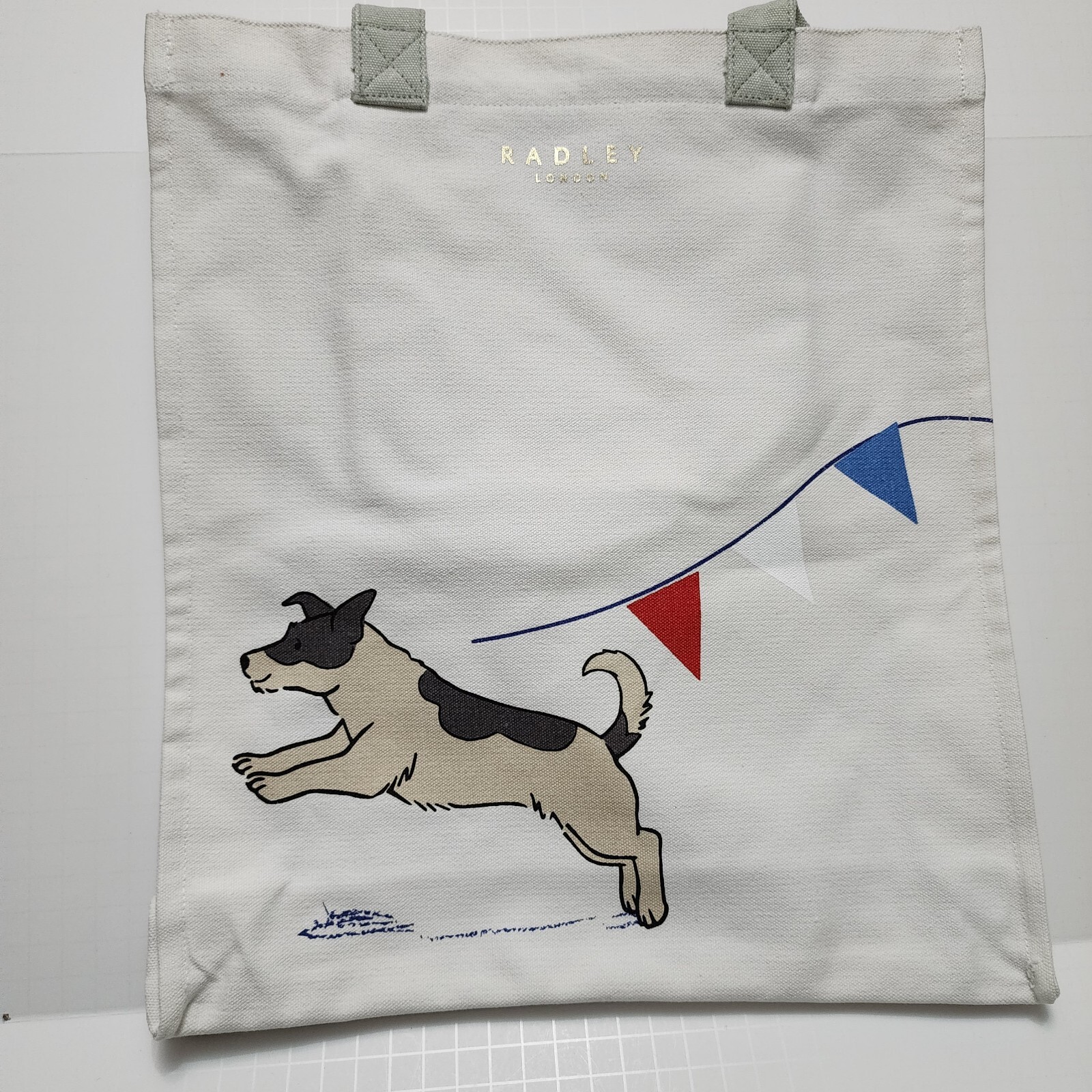Radley London King Charles III Coronation Bag Natural Plane Dog Terrier Bunting