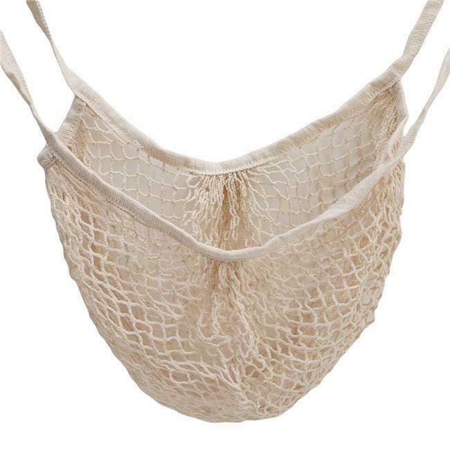 String Shopping Grocery Bag Cotton Tote Mesh Net Woven Mesh Bag Reusable Shopper