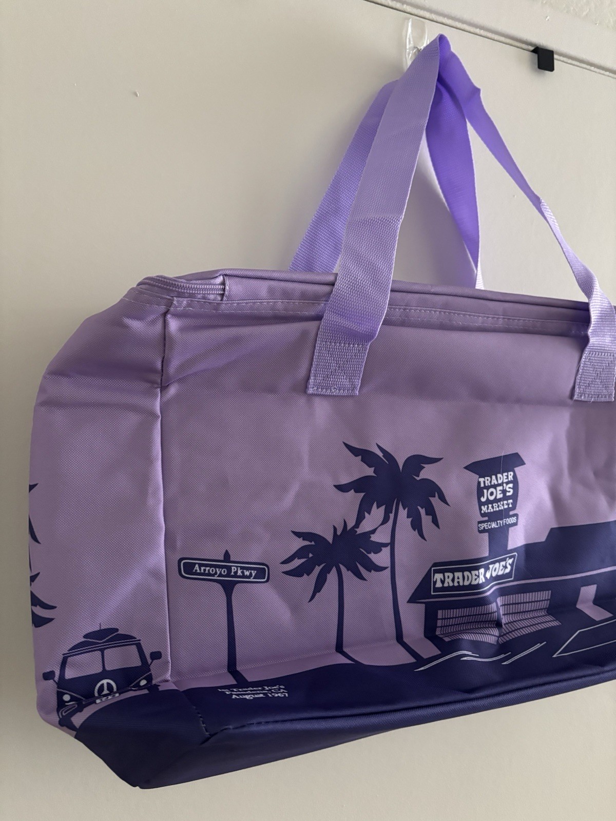 Trader Joe’s 8 Gallons Reusable Bag Cooler Large Insulated Tote Lavender Purple