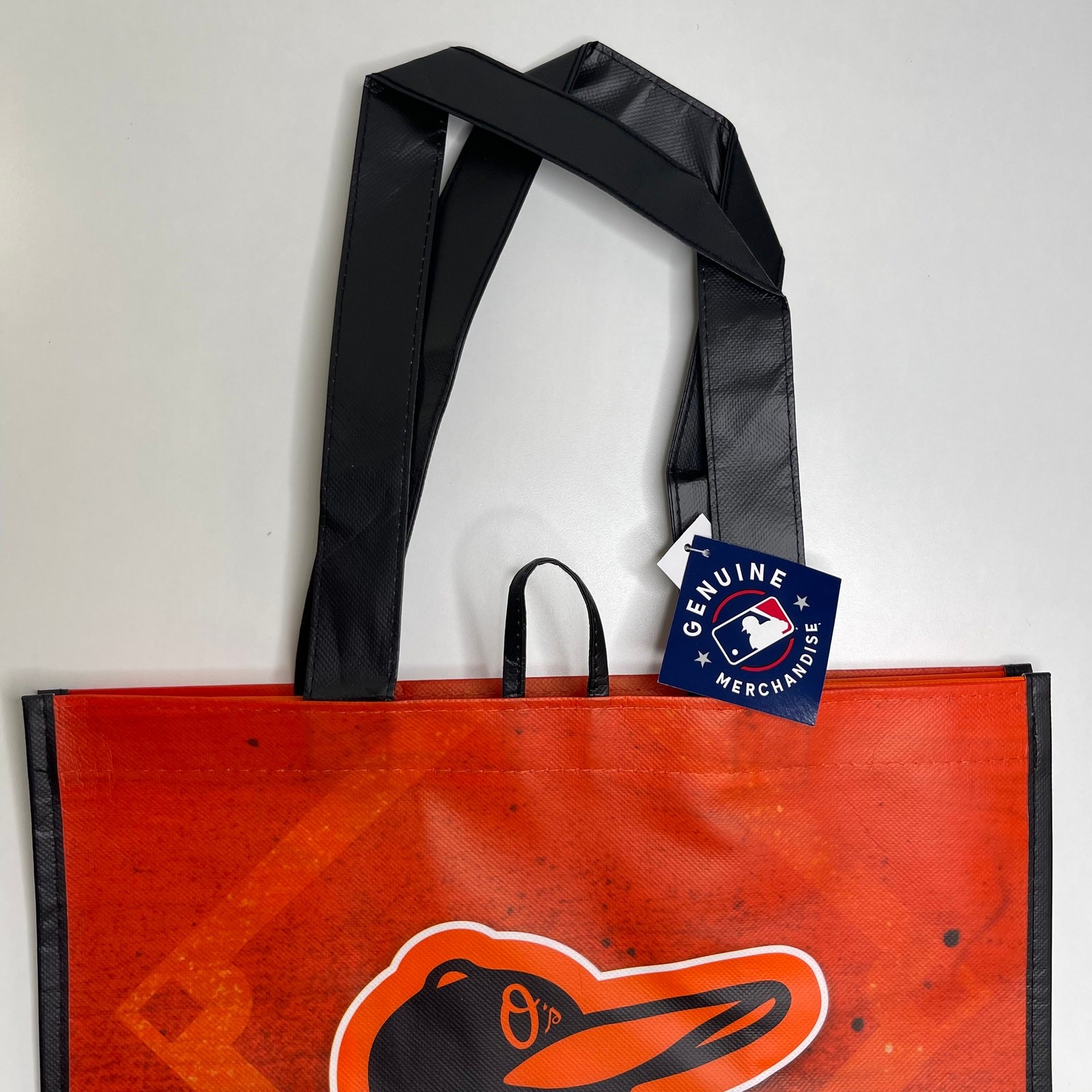 Baltimore Orioles Baseball Orange + Black Reusable Shopping Tote Bag MLB NWT NEW