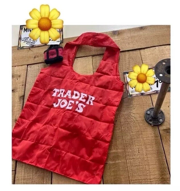 Trader Joes Micro Tote With Grocery Bag 2 In 1 Mini Limited Edition 🛍️🎄🔥