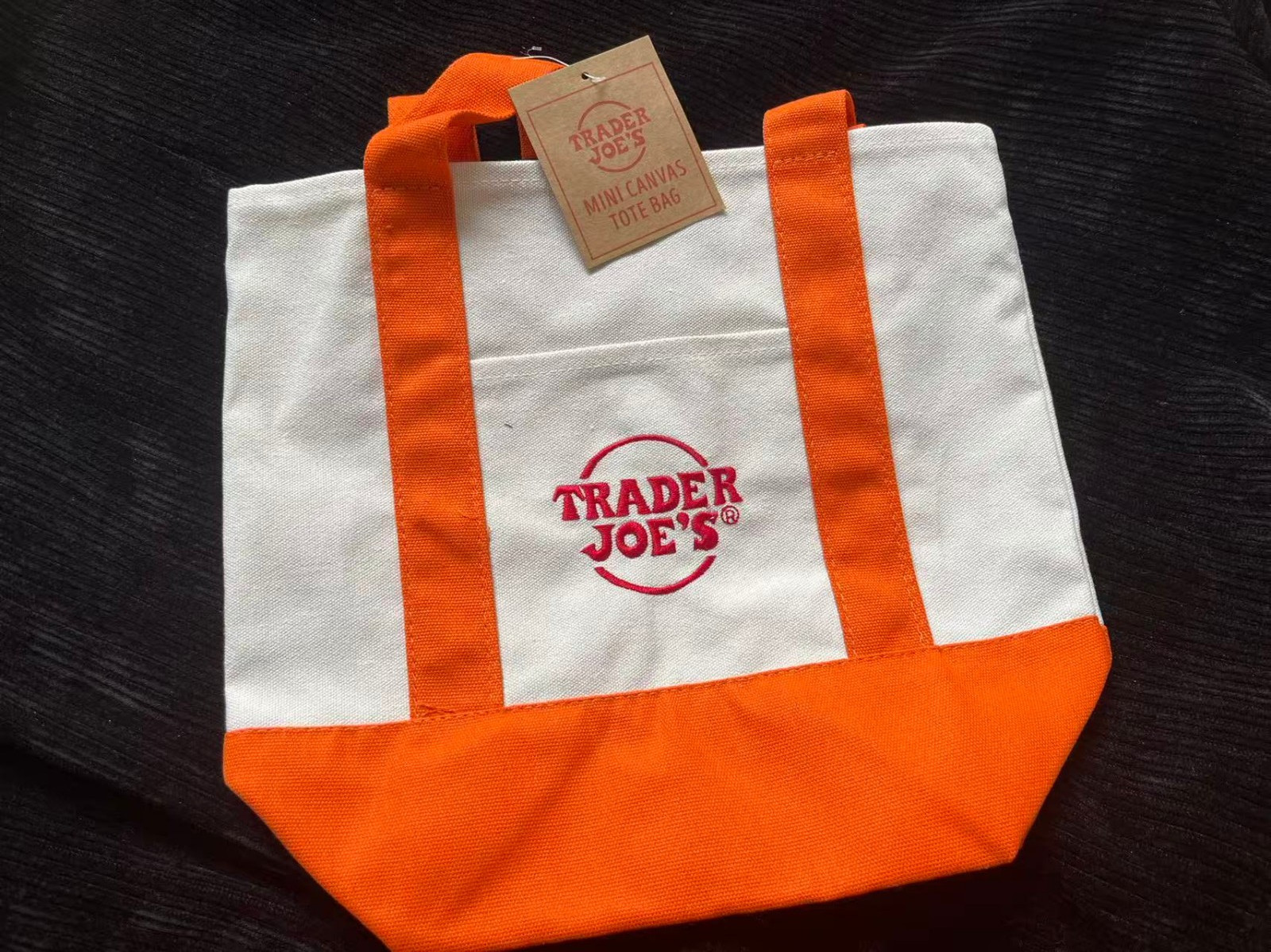 Nine colors Trader Joe’s Mini Pastel Canvas Tote Bag Simple canvas bag Foldable