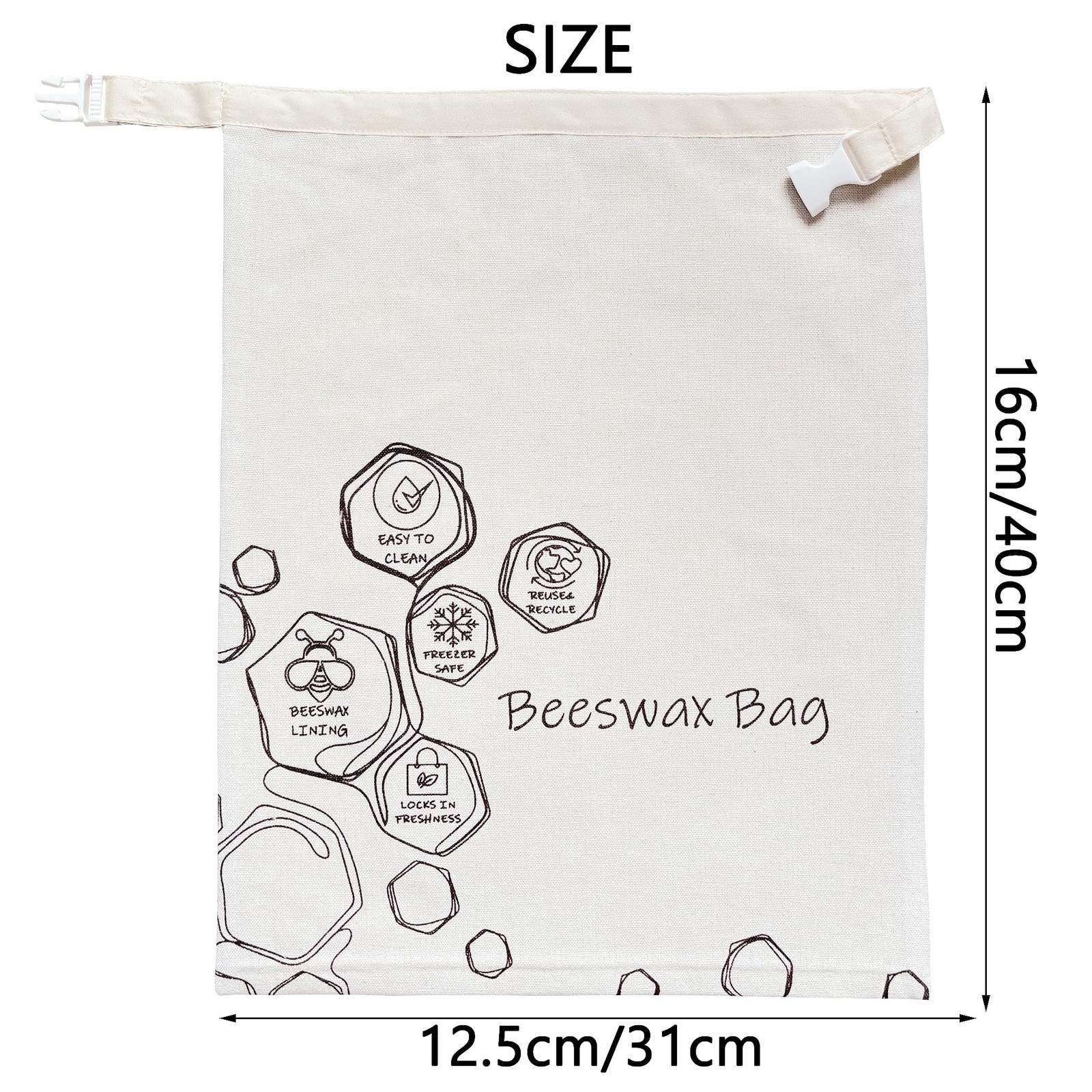 NEOHANA 2 Pack Beeswax Bread Bags 16 inches x 12.5 inches, 2 PCS