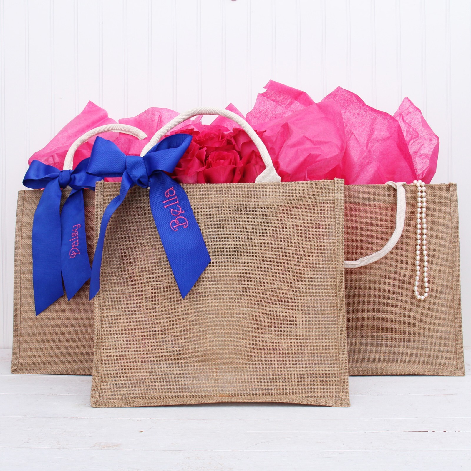 Threadart Jute Tote Bags Fine Burlap Reusable Bridal Shopping Beach – Bulk Packs