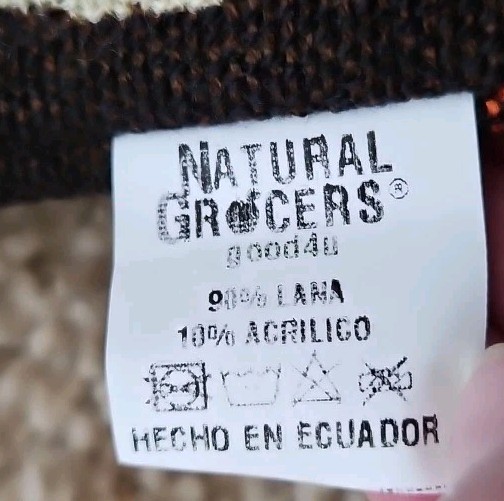 Natural Grocers Alpaca Shopping Bag Tote Woven SW Ecuador Shoulder Strap Lined