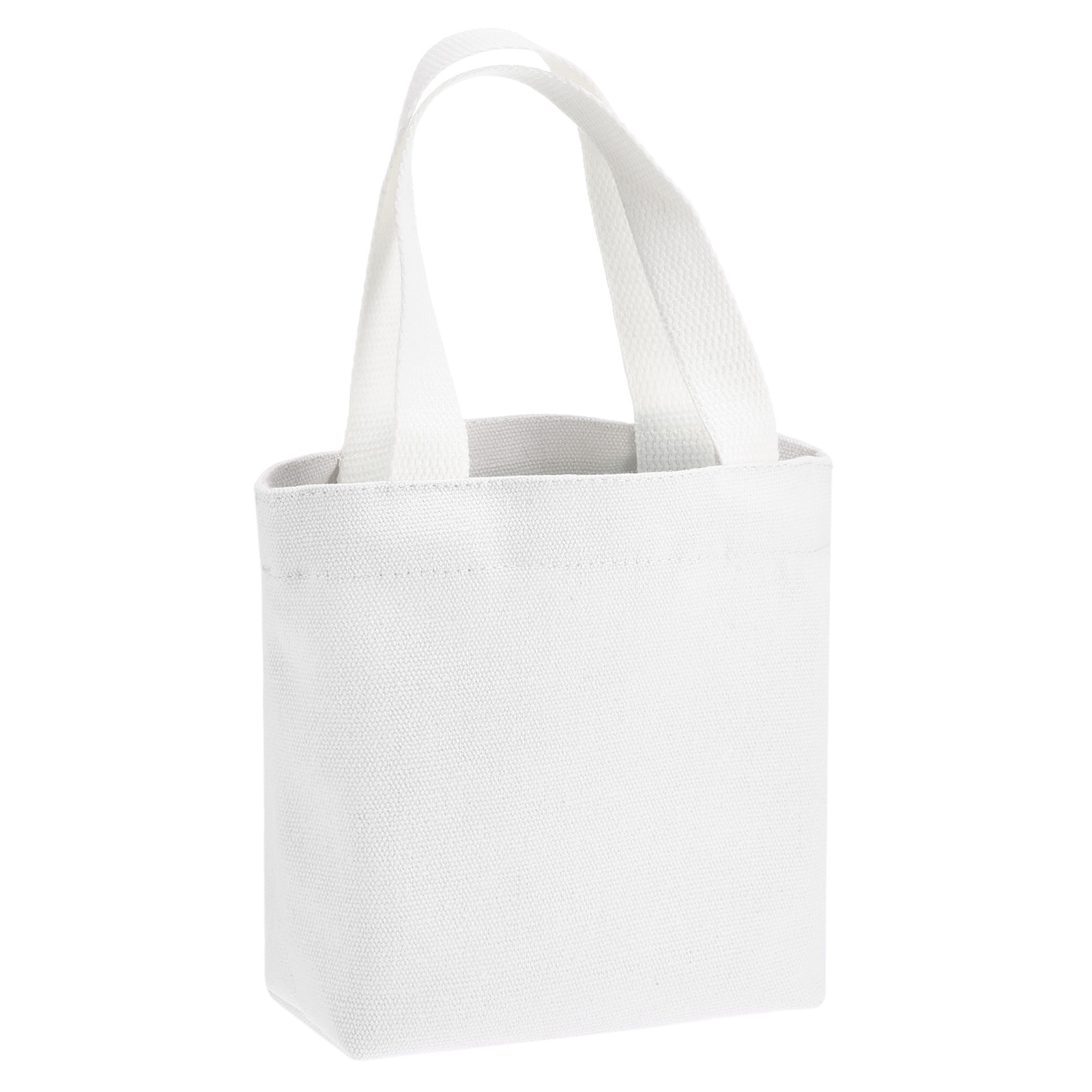 Women’s Small Canvas Bag, 7 x 2 x 6″ Canvas Bags, White