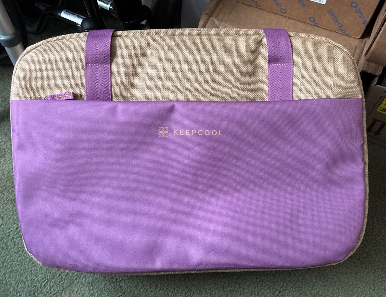 Large Keep Cool Insulated Reusable Shopping Bag/Purple/22x16x8/NEW