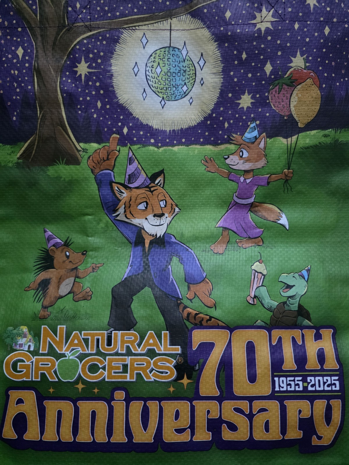 Natural Grocers 70th Anniversary Celebration Bag Reusable Grocery Tote NEW