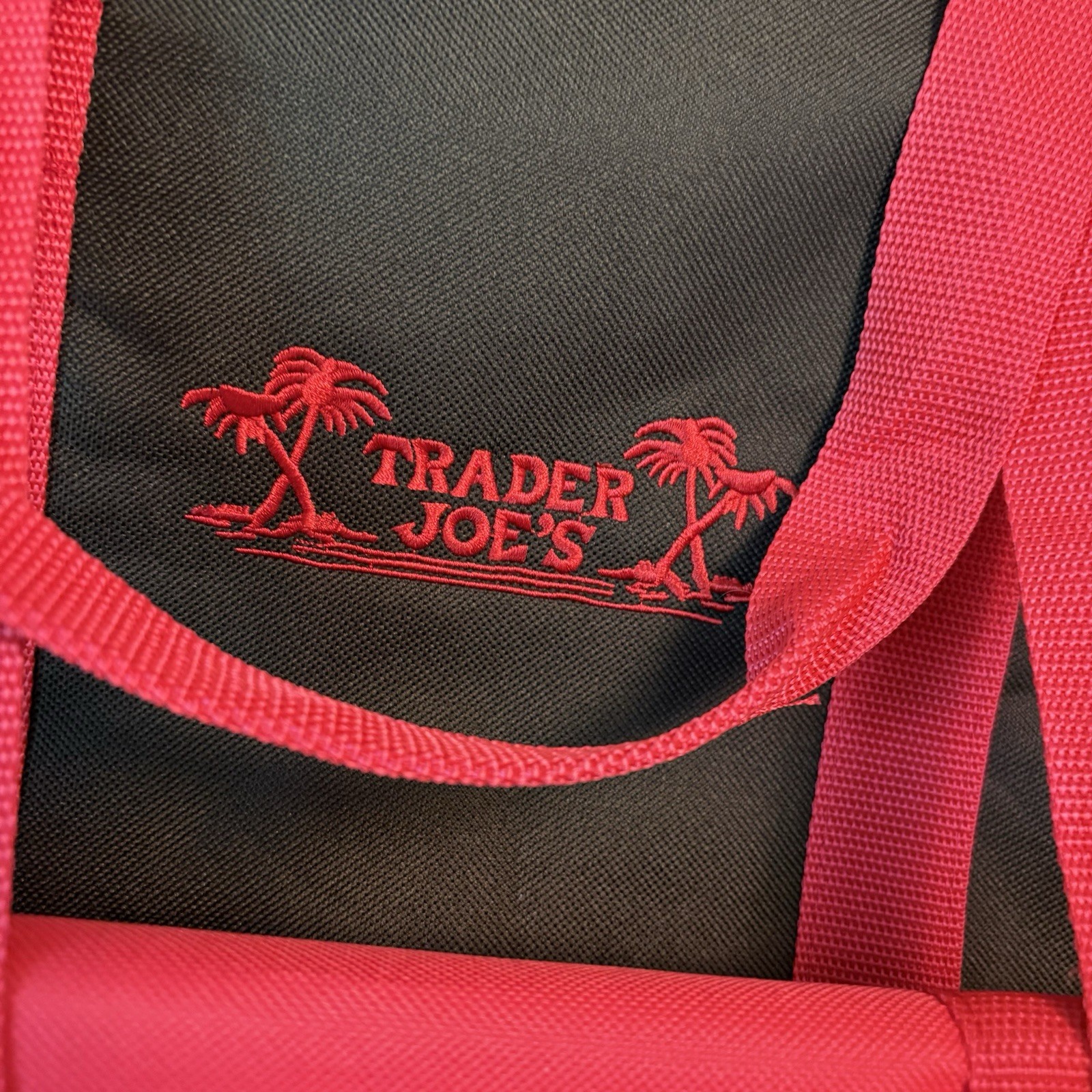 TRADER JOE’S XL Red & Black INSULATED Cooler Tote Bag NWOT