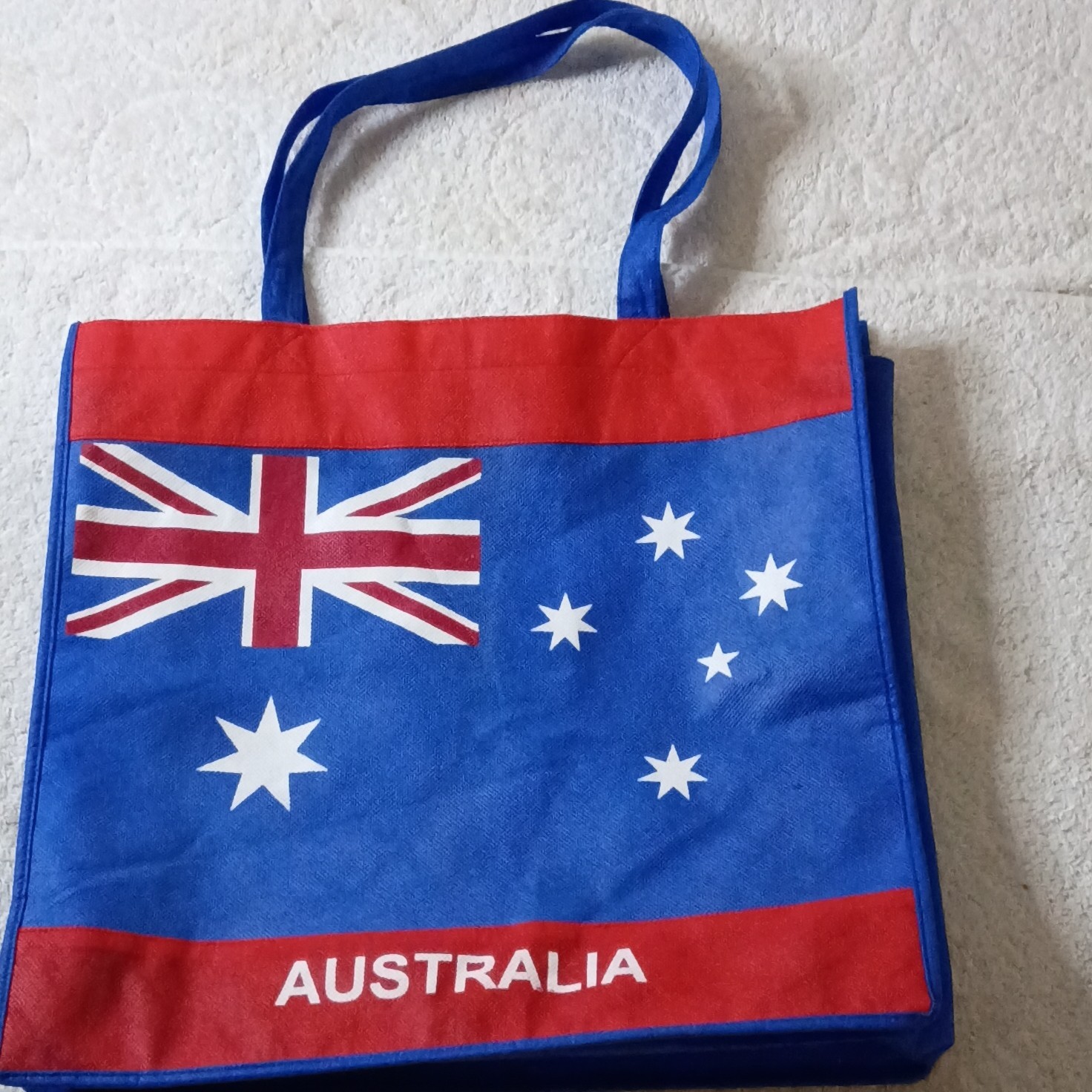 Australian Reusable Zipper Bag Large Flag Cloth Tote Foldable 16×16.5in