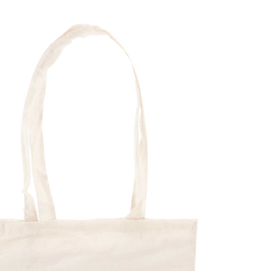 Pack Of 10 Cotton Shopper Bags 100% Natural Long Handles CM 38×42