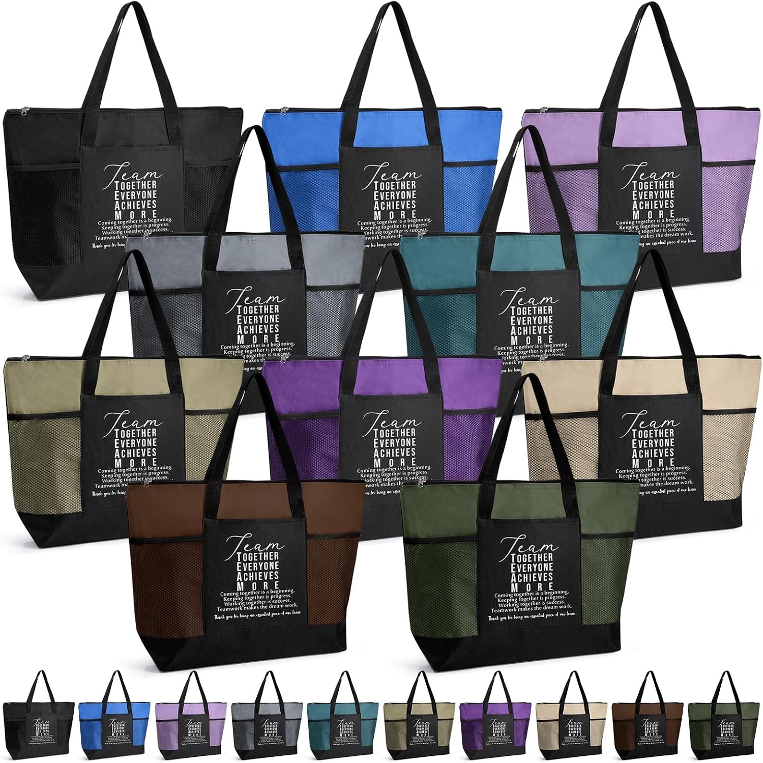 20 Pcs Team Appreciation Gifts Bulk Cna Week Colorful Tote Bags Graduation Gifts