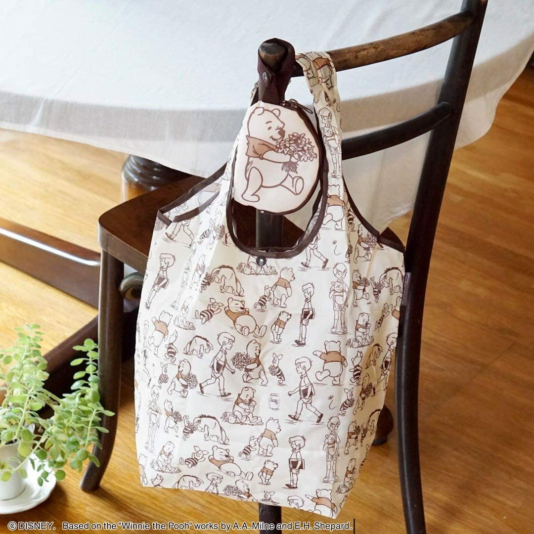 Skater Eco Friendly Tote Foldable Bag 13.5L Disney Winnie the Pooh