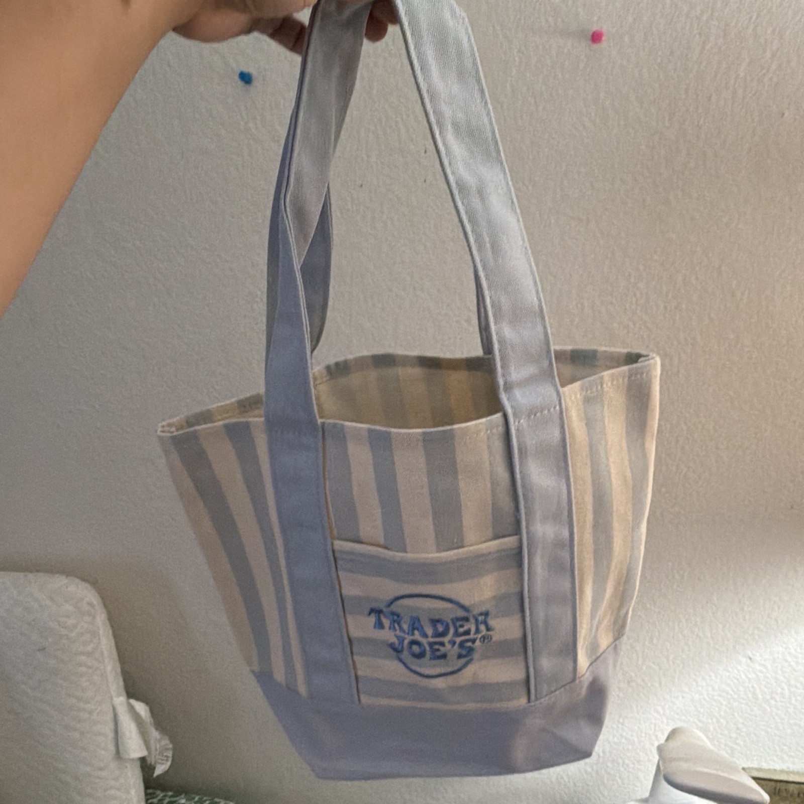 Trader Joe’s Mini Tote Bag Bundle Blue & Green Limited Edition Reusable Bags