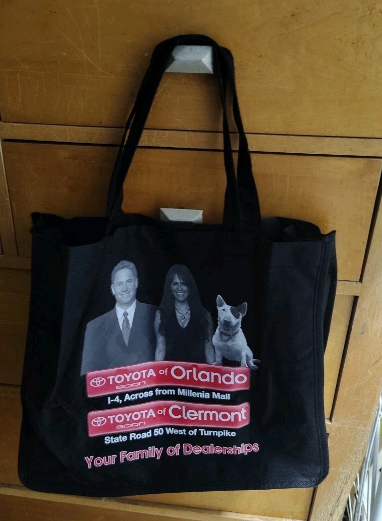 Toyota Of Orlando Promo Mesh Grocery Bag With Mascot Dog * Local Interest*