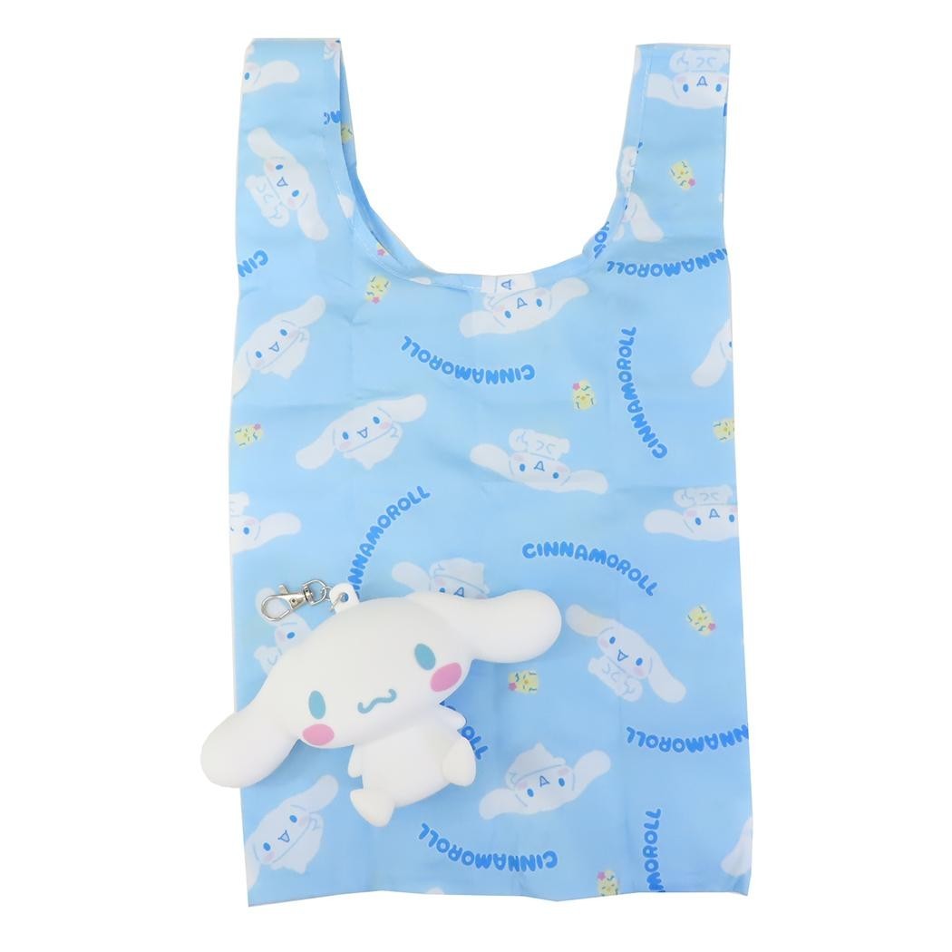 Sanrio Cinnamoroll Eco Shopping Bag with Pouch 10in x 5in x 18in