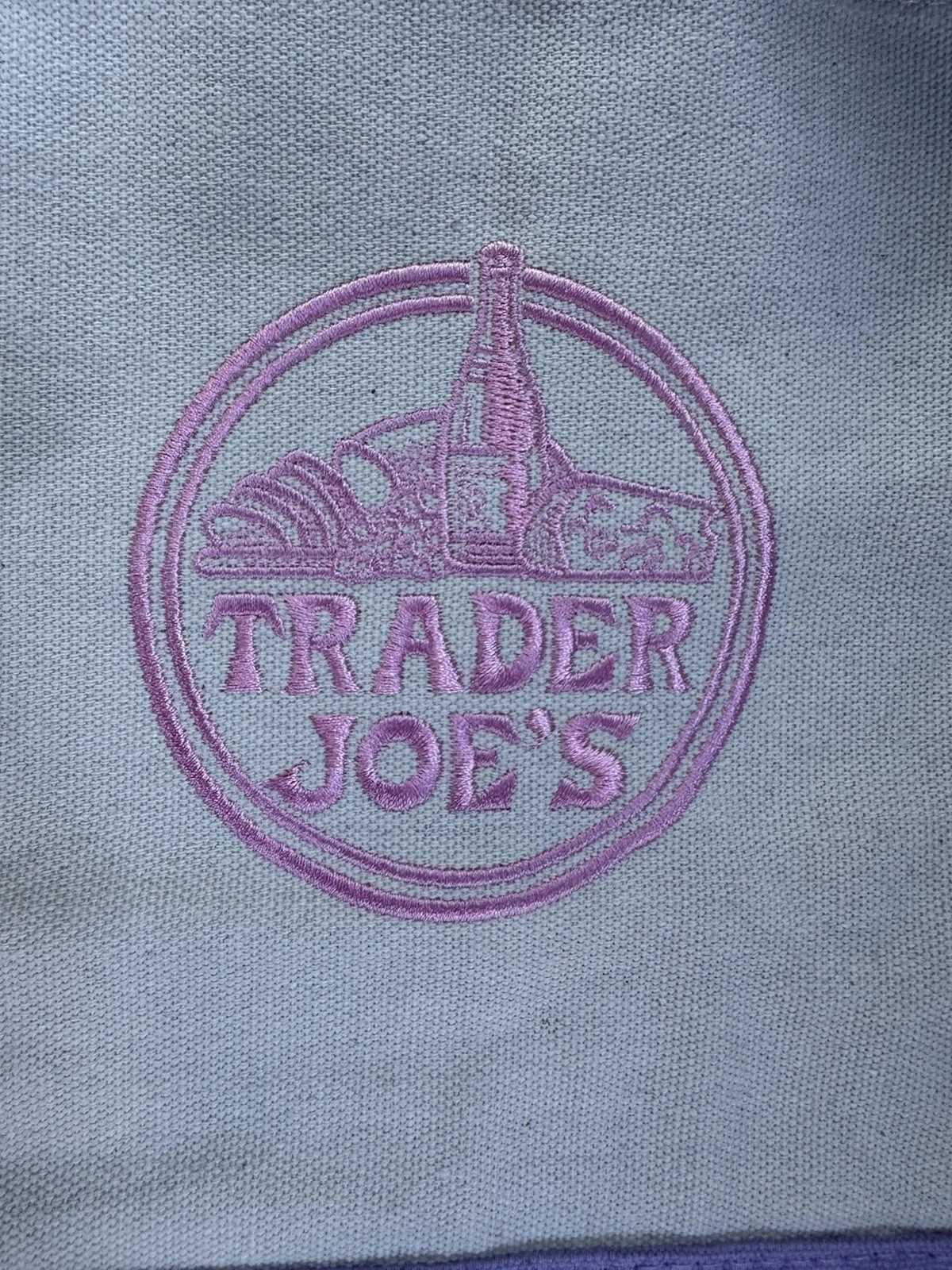 Trader Joes LARGE Lavender Purple Canvas Tote Bag 2026 Viral Drop Rare US Stock