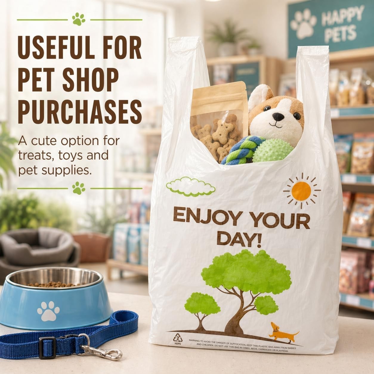 White T-Shirt Shopping Bags 11x6x21 – 150PCS, Versatile for All Retail Needs