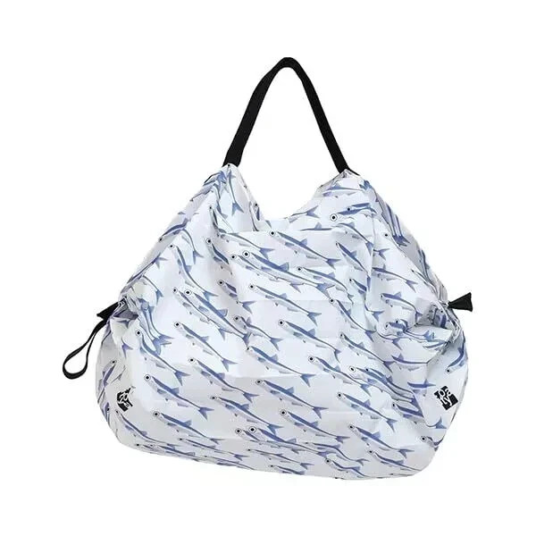 Shupatto Itoya Compact Bag S Sardine White Japan