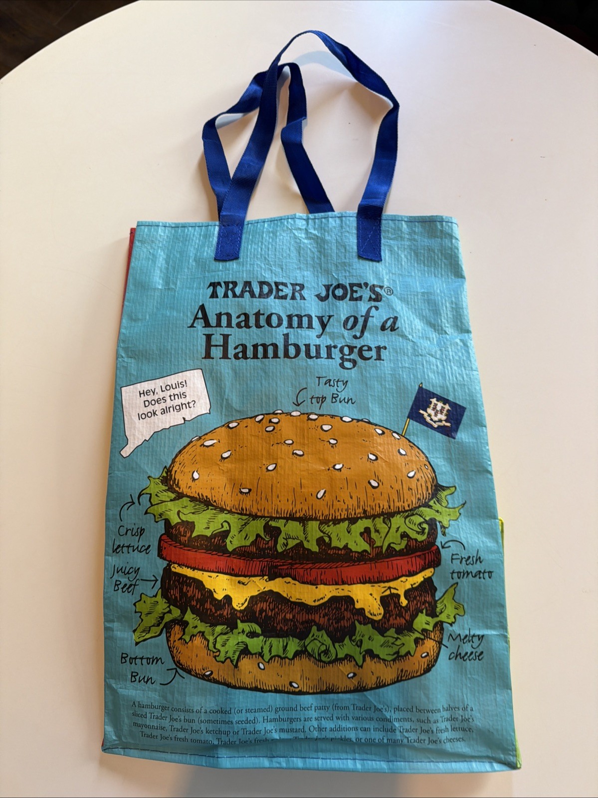 Trader Joe’s Connecticut Reusable State/Region Tote Polypropylene Bag – 6Gal