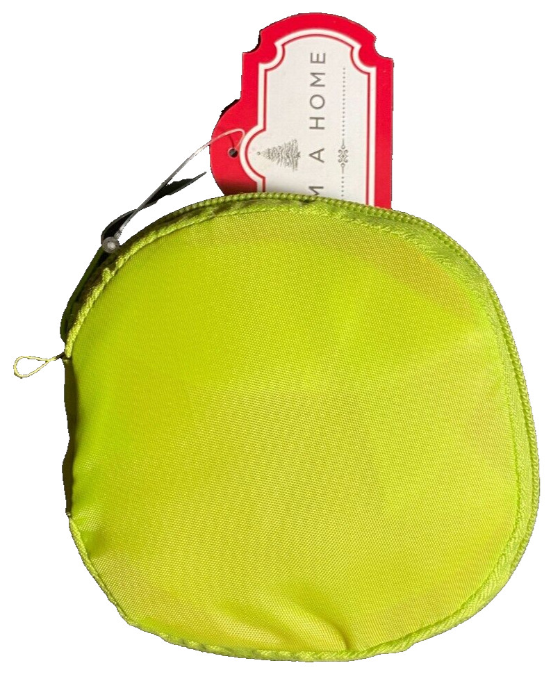 Christmas Round Wallet Zippered Reusable Bag~Snowman Kids~Green Case~Red Bag