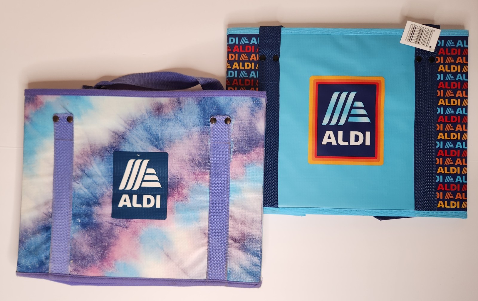 ALDI 2 Collapsible Box Bags 14 x 10 x 11 Tie Dye 2021 / Blue Navy 2025