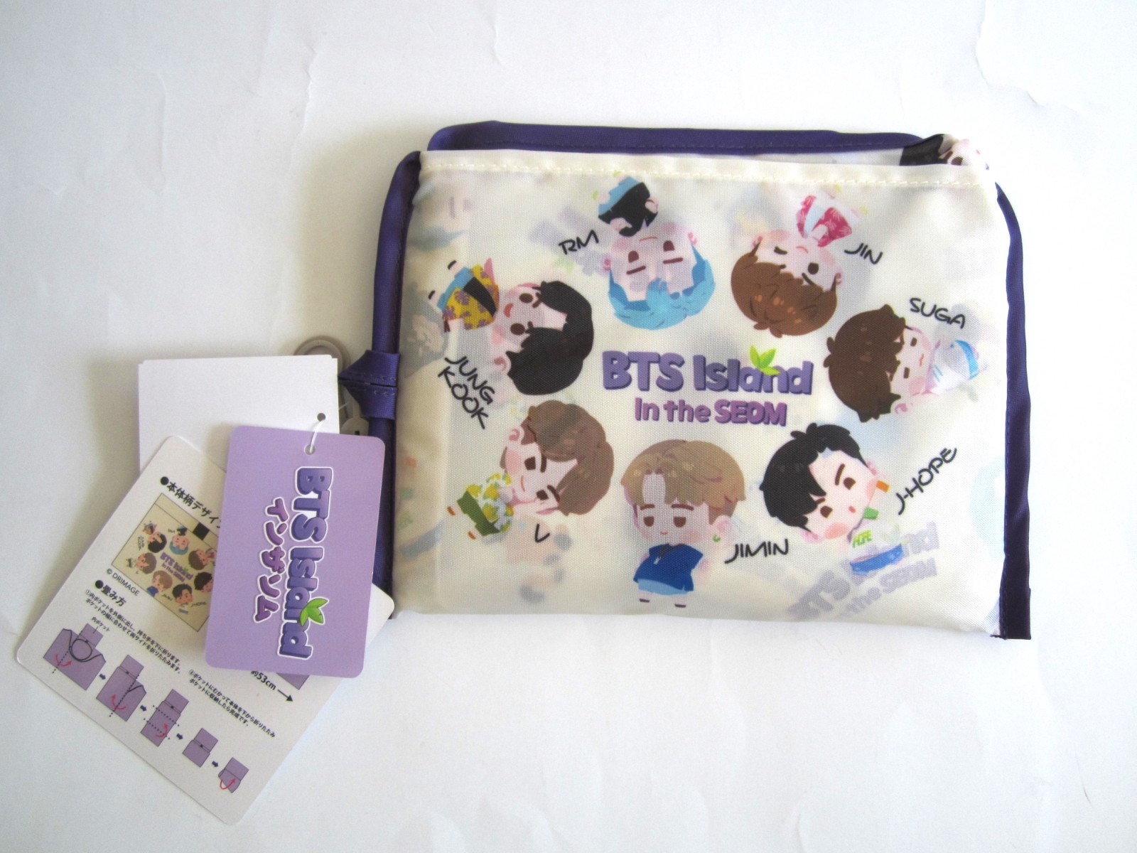BT21 BTS Island Reusable Shopping Bag Korean Boy Band Singer Band NEW