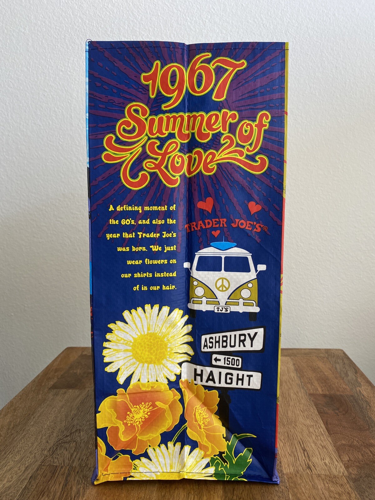 TRADER JOE’S REUSABLE BAG CA CALIFORNIA STATE SAN FRANCISCO NAPA GROCERY TOTE NW