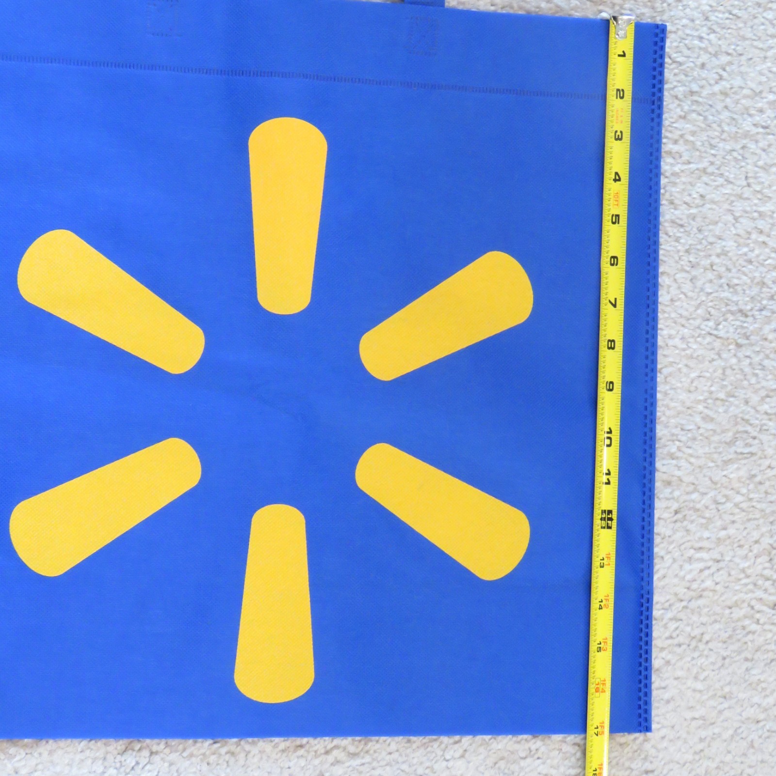 Lot 5 NEW NWOT Walmart Reusable XLarge Tote Bags abt. 18″ L x 17 “T x 7” D