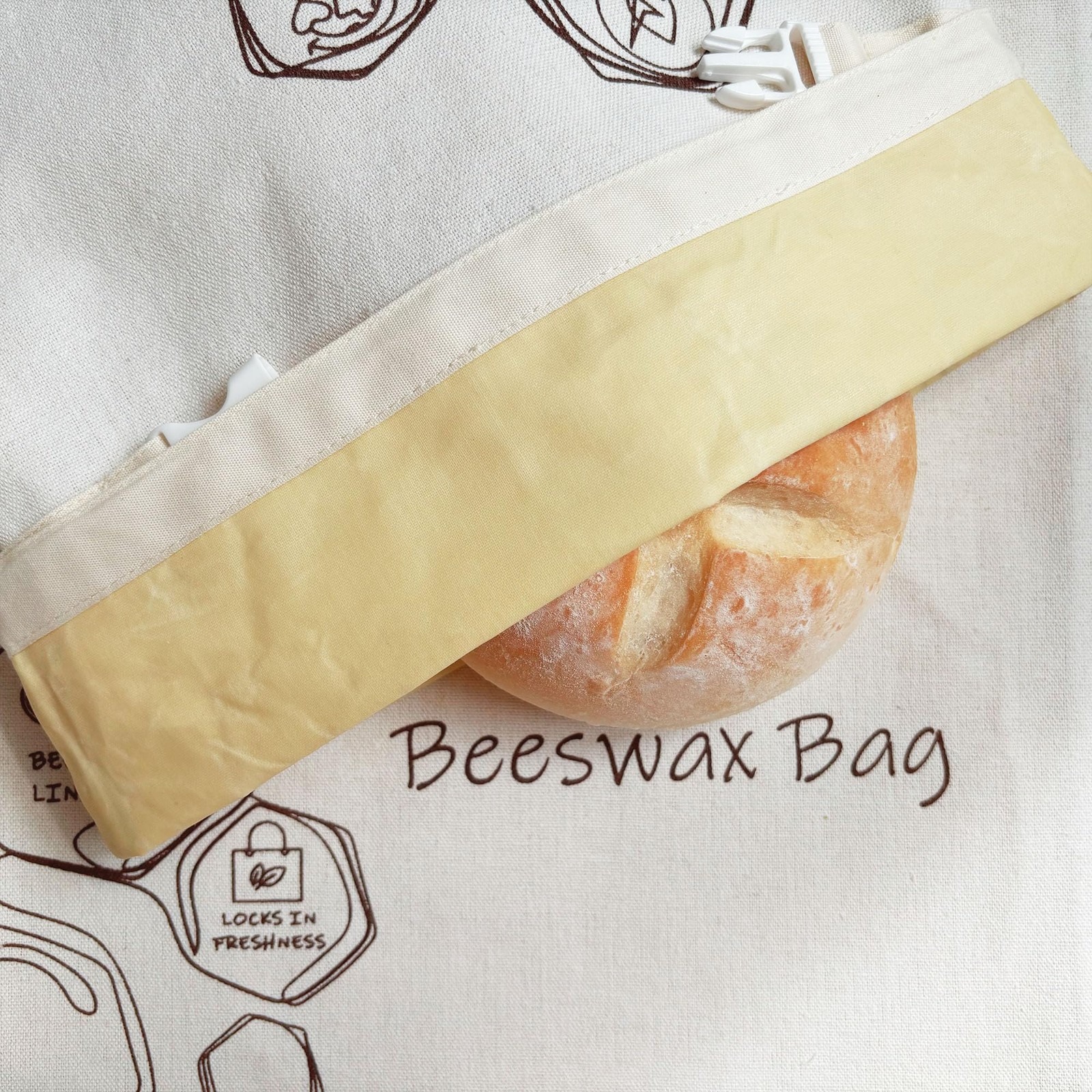 NEOHANA 2 Pack Beeswax Bread Bags 16 inches x 12.5 inches, 2 PCS