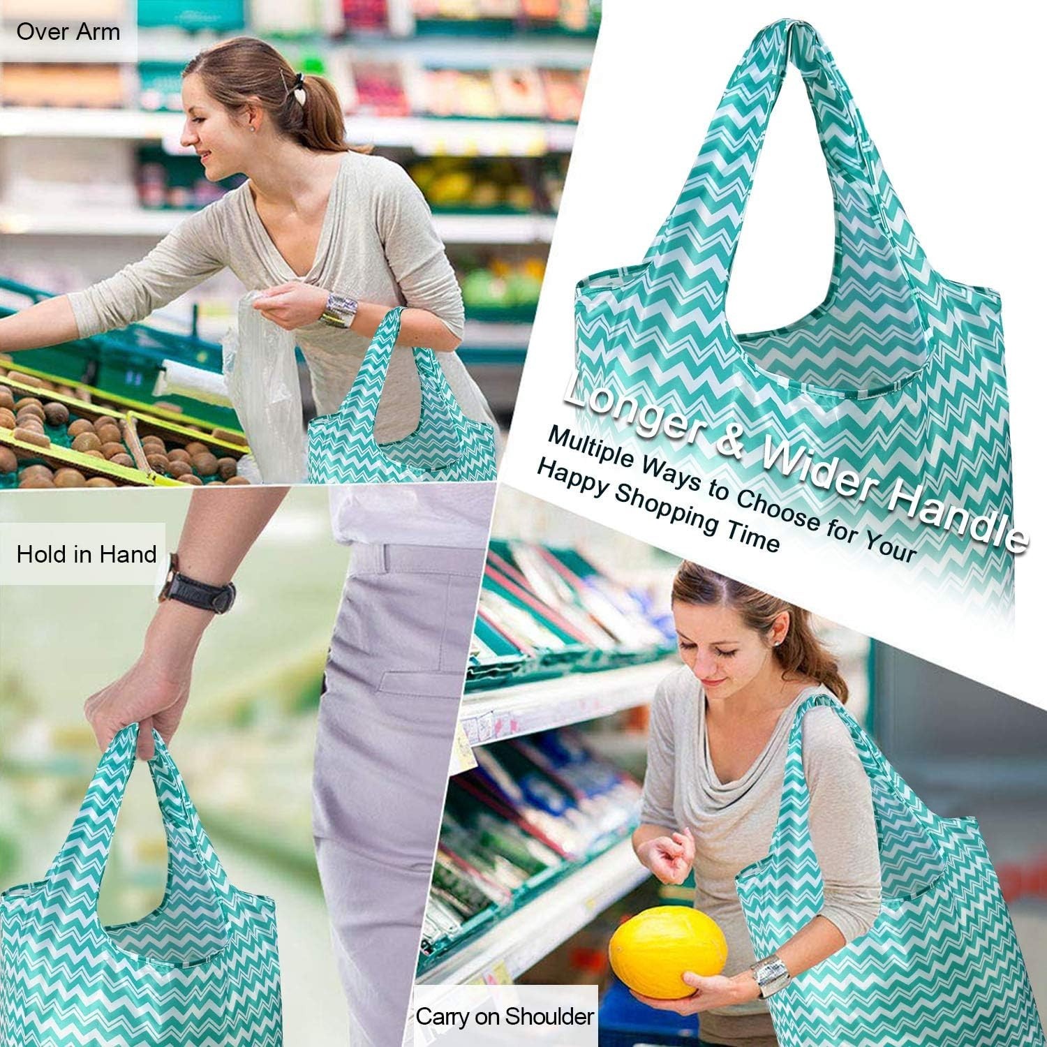 Reusable Grocery Bags Lightweight Durable Shopping Bags Washable Foldable 12 …