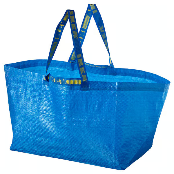 IKEA: Bag Shopping LARGE, blue, 21 ¾x14 ½x13 ¾ “/19 gallon, 55 lb brand new TAG