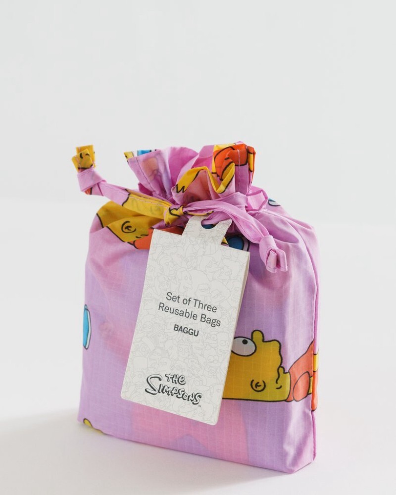 NWT New BAGGU Standard Baggu Set Of 3 – The Simpsons Kids RARE