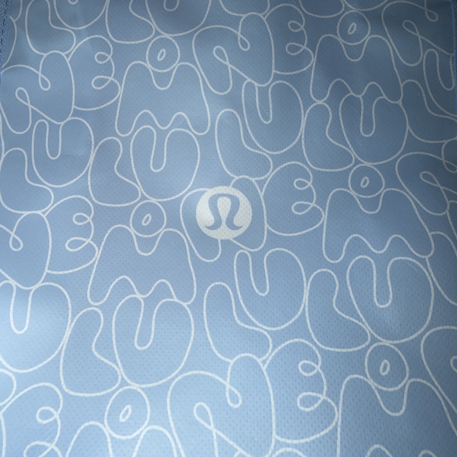 Lululemon Small Reusable Shopping Tote Lunch Bag LIGHT BLUE NEW