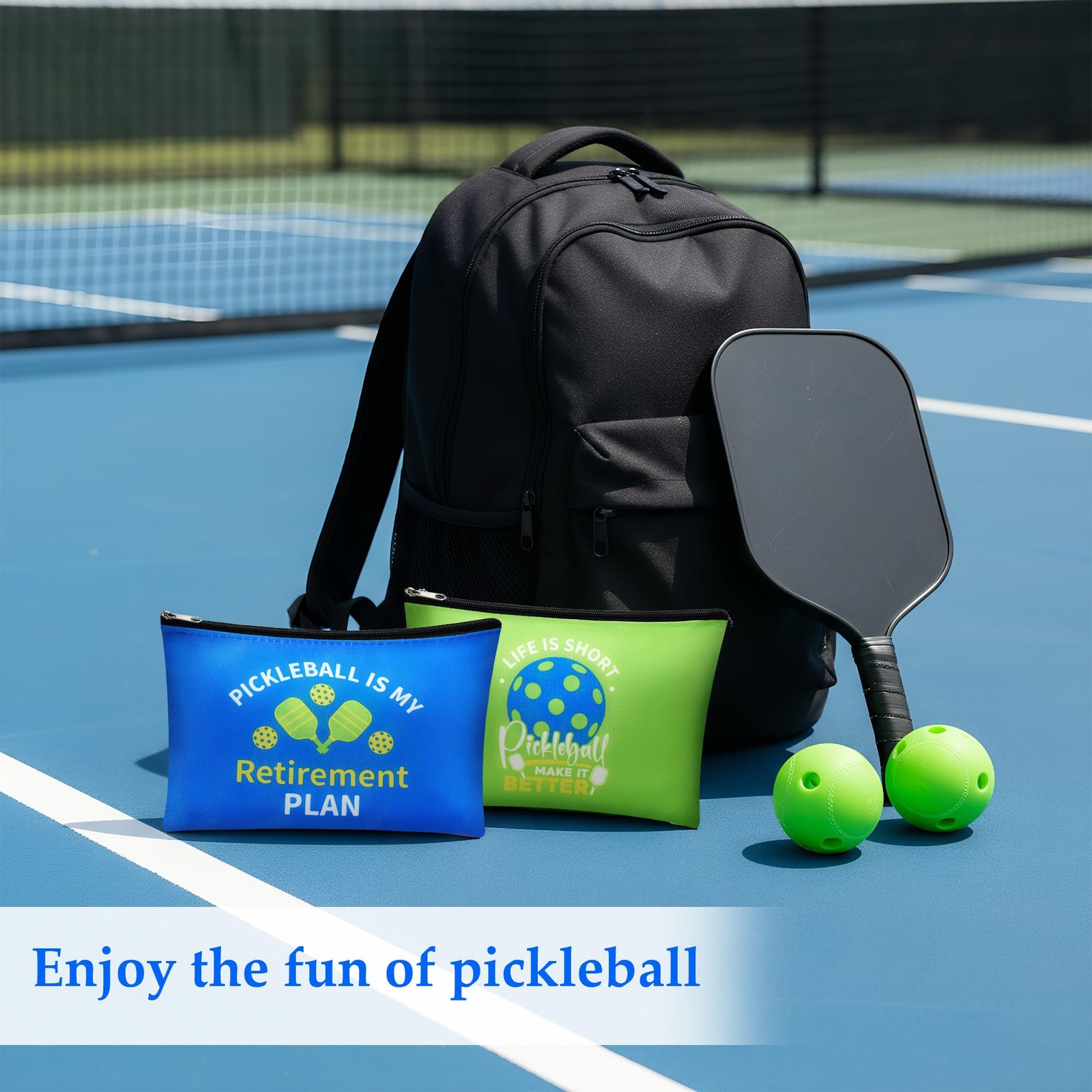 24 Pcs Pickleball Makeup Bags Bulk Gifts for Women, Multicolor