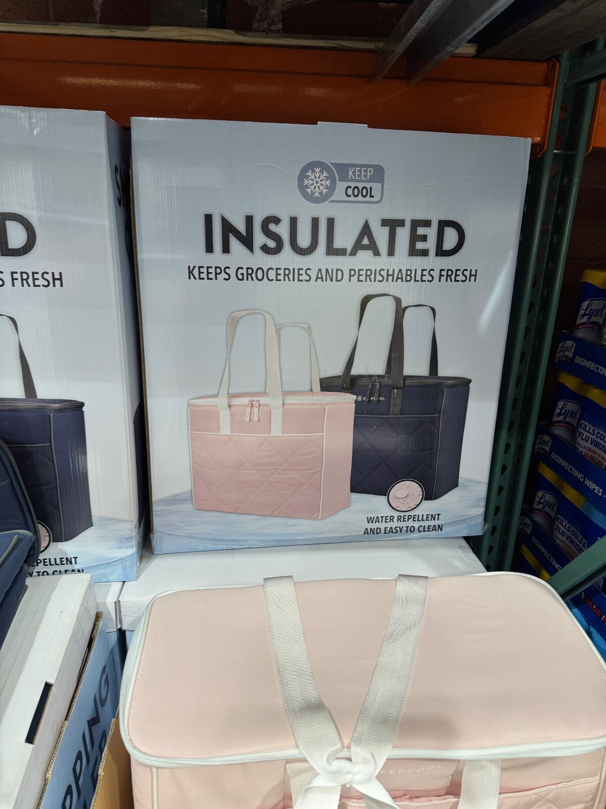 Keep Cool Insulated Reusable Shopping Bag Cooler PINK XL Costco NEW Rare NEW