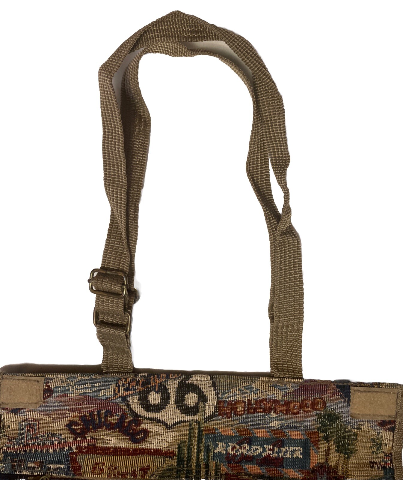 Rolling Shopping Cart Foldable Tote on Wheels Route 66 Tapestry Bag