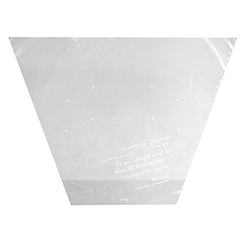 HEADS BKF-OPCM Transparent OPP Pot Bags Made in Japan 50 count W620 x D140 x